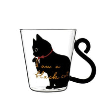 Load image into Gallery viewer, Justdolife 8.5oz Cute Creative Cat Milk Coffee Mug Water Glass Mug Cup Tea Cup Cartoon Kitty Home Office Cup For Fruit Juice
